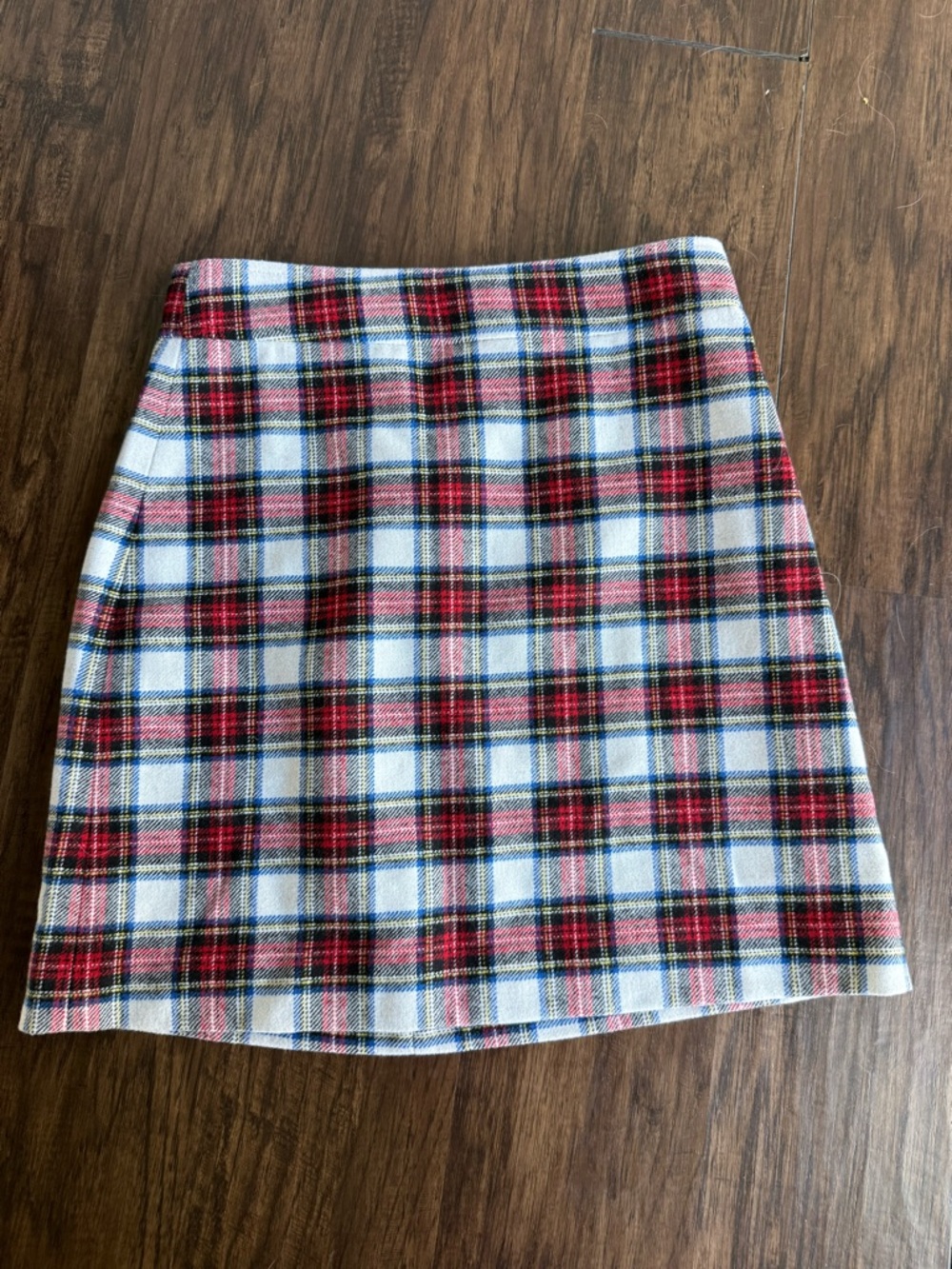J. Crew Plaid Mini Skirt in Red, White & Blue